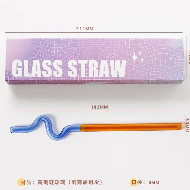 Rührstab mit Blumengriff aus Glas – Kaffee-Cocktail-Mixologie-Werkzeug