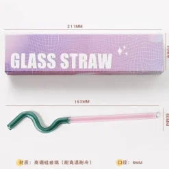 Rührstab mit Blumengriff aus Glas – Kaffee-Cocktail-Mixologie-Werkzeug