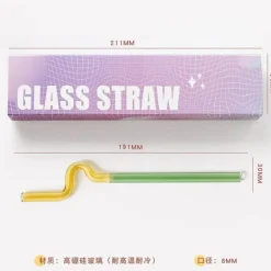 Rührstab mit Blumengriff aus Glas – Kaffee-Cocktail-Mixologie-Werkzeug