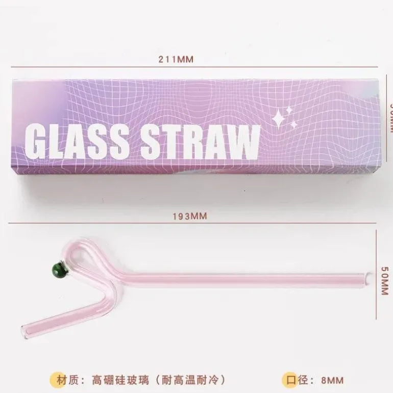 Rührstab mit Blumengriff aus Glas – Kaffee-Cocktail-Mixologie-Werkzeug