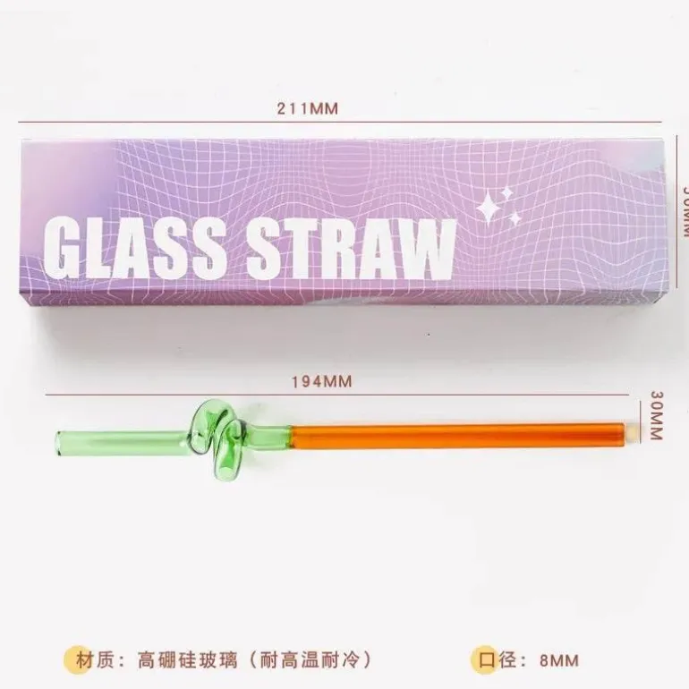 Rührstab mit Blumengriff aus Glas – Kaffee-Cocktail-Mixologie-Werkzeug