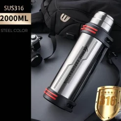 Riesige Edelstahl-Thermosflasche – Isolierter Getränkebehälter