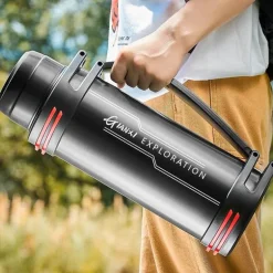 Riesige Edelstahl-Thermosflasche – Isolierter Getränkebehälter