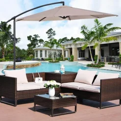 Riesiger Hängeschirm für den Außenbereich – UV-beständiger Terrassenschirm