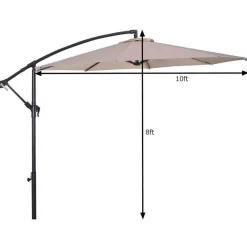 Riesiger Hängeschirm für den Außenbereich – UV-beständiger Terrassenschirm