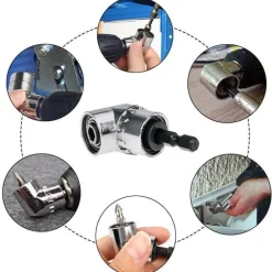 Right Angle Drill Attachment - 360 Degree Extension Tool for Tight Spaces