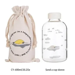 Robbenwal-Wasserflasche mit Hülle – Kreatives Camping-Trinkgeschirr