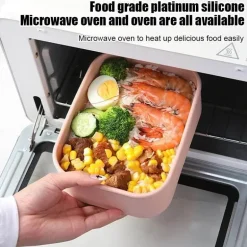 Robuste Bento-Box aus Silikon – stilvoller Lunchbehälter mit Fächern für Erwachsene unterwegs