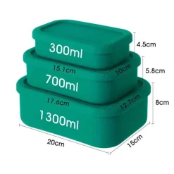 Robuste Bento-Box aus Silikon – stilvoller Lunchbehälter mit Fächern für Erwachsene unterwegs