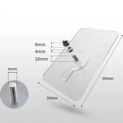 Robuste transparente selbstklebende Kleiderbügel – 10 Stück stanzfreie Wandhaken