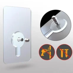 Robuste transparente selbstklebende Kleiderbügel – 10 Stück stanzfreie Wandhaken