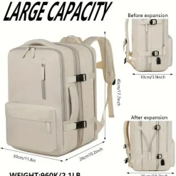 Robuster Reiserucksack, Laptop-Hülle, USB-Anschluss, Trolley-Hülle