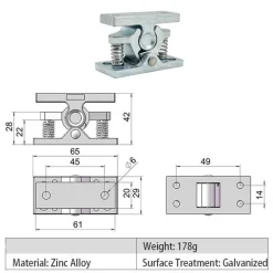 Robuster Schubladenriegel – solide Türschloss-Hardware