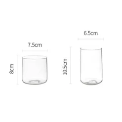 Robustes Trinkgeschirr-Set aus Glas – Tassen für Kaffee, Tee, Saft, Cocktails und Whisky