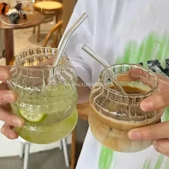 Robustes Wasserbecher-Set aus Glas – stilvolles, hitzebeständiges Trinkgeschirr für Kaffee, Tee und Saft