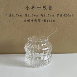 Robustes Wasserbecher-Set aus Glas – stilvolles, hitzebeständiges Trinkgeschirr für Kaffee, Tee und Saft