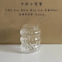 Robustes Wasserbecher-Set aus Glas – stilvolles, hitzebeständiges Trinkgeschirr für Kaffee, Tee und Saft