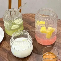 Robustes Wasserbecher-Set aus Glas – stilvolles, hitzebeständiges Trinkgeschirr für Kaffee, Tee und Saft