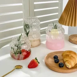 Robustes Wasserbecher-Set aus Glas – stilvolles, hitzebeständiges Trinkgeschirr für Kaffee, Tee und Saft