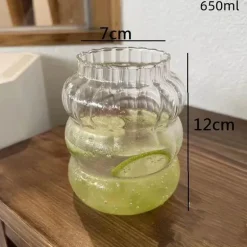 Robustes Wasserbecher-Set aus Glas – stilvolles, hitzebeständiges Trinkgeschirr für Kaffee, Tee und Saft