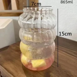 Robustes Wasserbecher-Set aus Glas – stilvolles, hitzebeständiges Trinkgeschirr für Kaffee, Tee und Saft