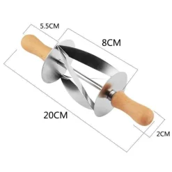 Rollschneider aus Edelstahl - Croissant- und Brotschneider