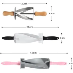 Rollschneider aus Edelstahl - Croissant- und Brotschneider