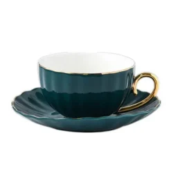 Rosa Kaffeetassen-Set aus Bone China – Englische Teetassen 200 ml