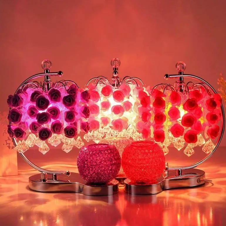Rose Aromatherapy Lamp - Elegant Home Decor Accent