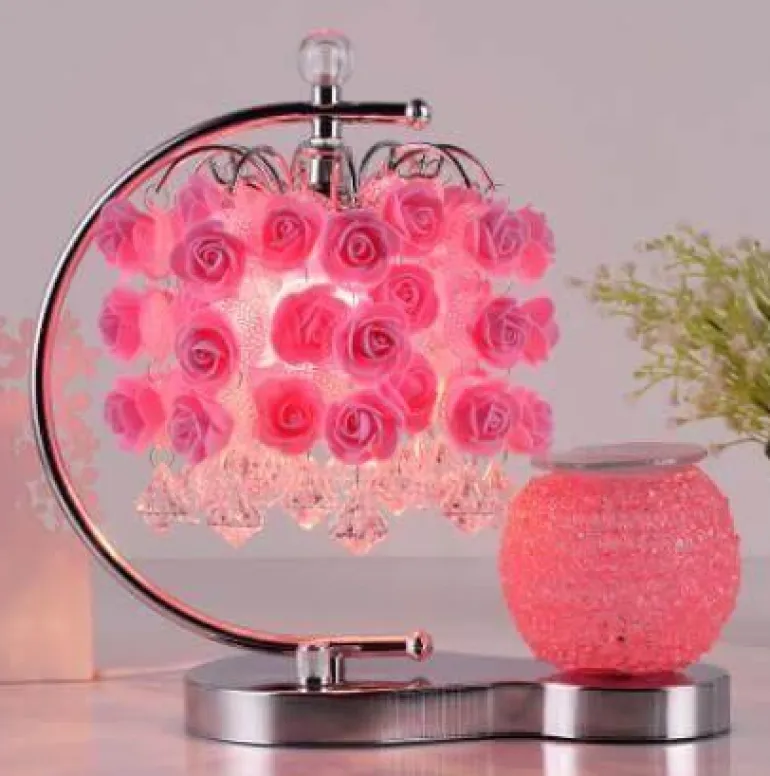 Rose Aromatherapy Lamp - Elegant Home Decor Accent