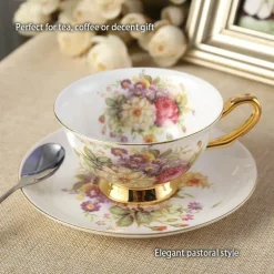 Rose Bone China Teeservice - Elegantes Porzellan-Teegeschirr