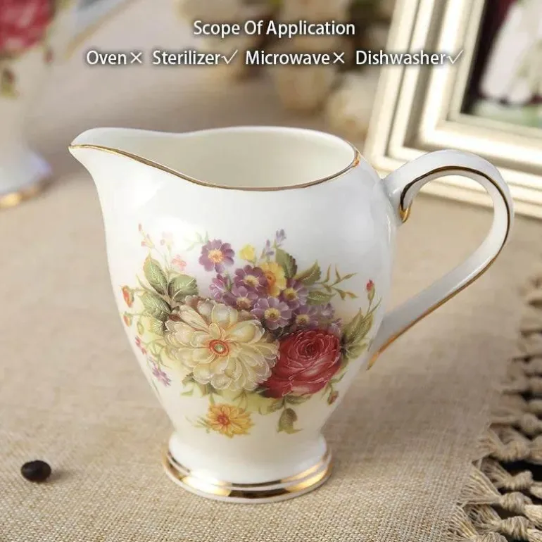 Rose Bone China Teeservice - Elegantes Porzellan-Teegeschirr