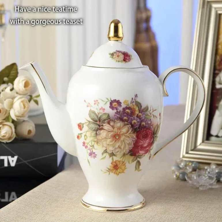 Rose Bone China Teeservice - Elegantes Porzellan-Teegeschirr
