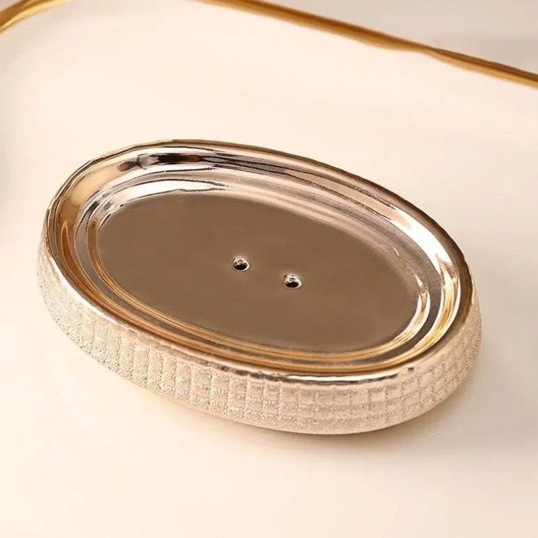 Rose Gold Bathroom Accessories Set - Elegant Decor Collection