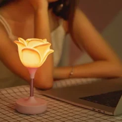 Rosenblumen-Nachtlicht - Romantisches Wohndekor