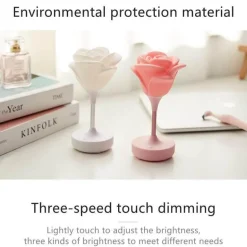 Rosenblumen-Nachtlicht - Romantisches Wohndekor