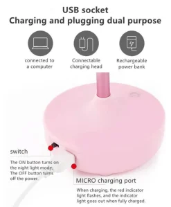 Rosenblumen-Nachtlicht - Romantisches Wohndekor