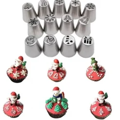 Rosen-Spritztüllen-Set zum Dekorieren von Weihnachtsgebäck – ideal für festliche Leckereien