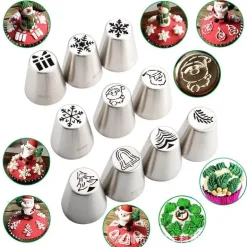 Rosen-Spritztüllen-Set zum Dekorieren von Weihnachtsgebäck – ideal für festliche Leckereien