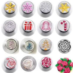 Rosen-Spritztüllen-Set zum Dekorieren von Weihnachtsgebäck – ideal für festliche Leckereien