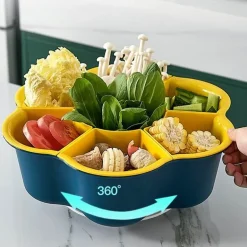 Rotierender Abtropfkorb Snacktablett