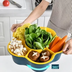 Rotierender Abtropfkorb Snacktablett