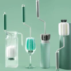 Rotierender Flaschenglasreiniger mit langem Griff