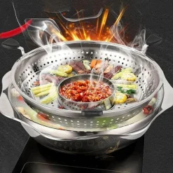 Rotierendes Hot Pot-Kochgeschirr aus Edelstahl – Easy Cook Küchenwerkzeug
