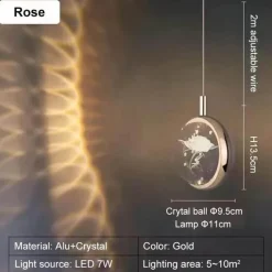 Rotierendes Kristall-LED-Stimmungslicht – Romantisches Wohndekor
