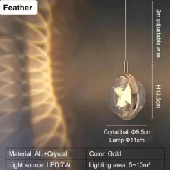Rotierendes Kristall-LED-Stimmungslicht – Romantisches Wohndekor