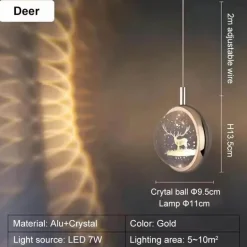 Rotierendes Kristall-LED-Stimmungslicht – Romantisches Wohndekor