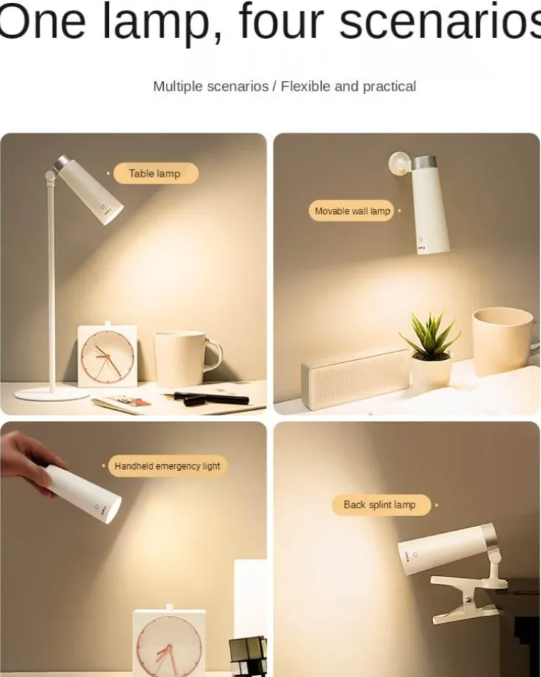 Rotierendes USB-Nachtlicht - Schreibtischlampe mit einstellbarer Helligkeit