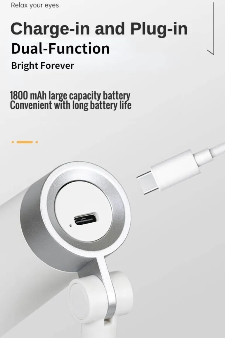 Rotierendes USB-Nachtlicht - Schreibtischlampe mit einstellbarer Helligkeit