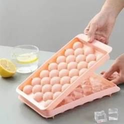 Runde Eiswürfelform mit Deckel – Kreativer Eisbereiter und Küchenhelfer